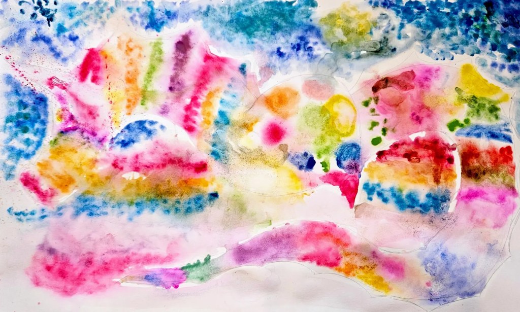 Child's water colour abstract